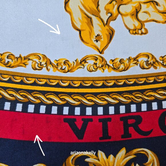 Ann Taylor Silk Scarf Zodiac Horoscope Astrology - Picture 4 of 13